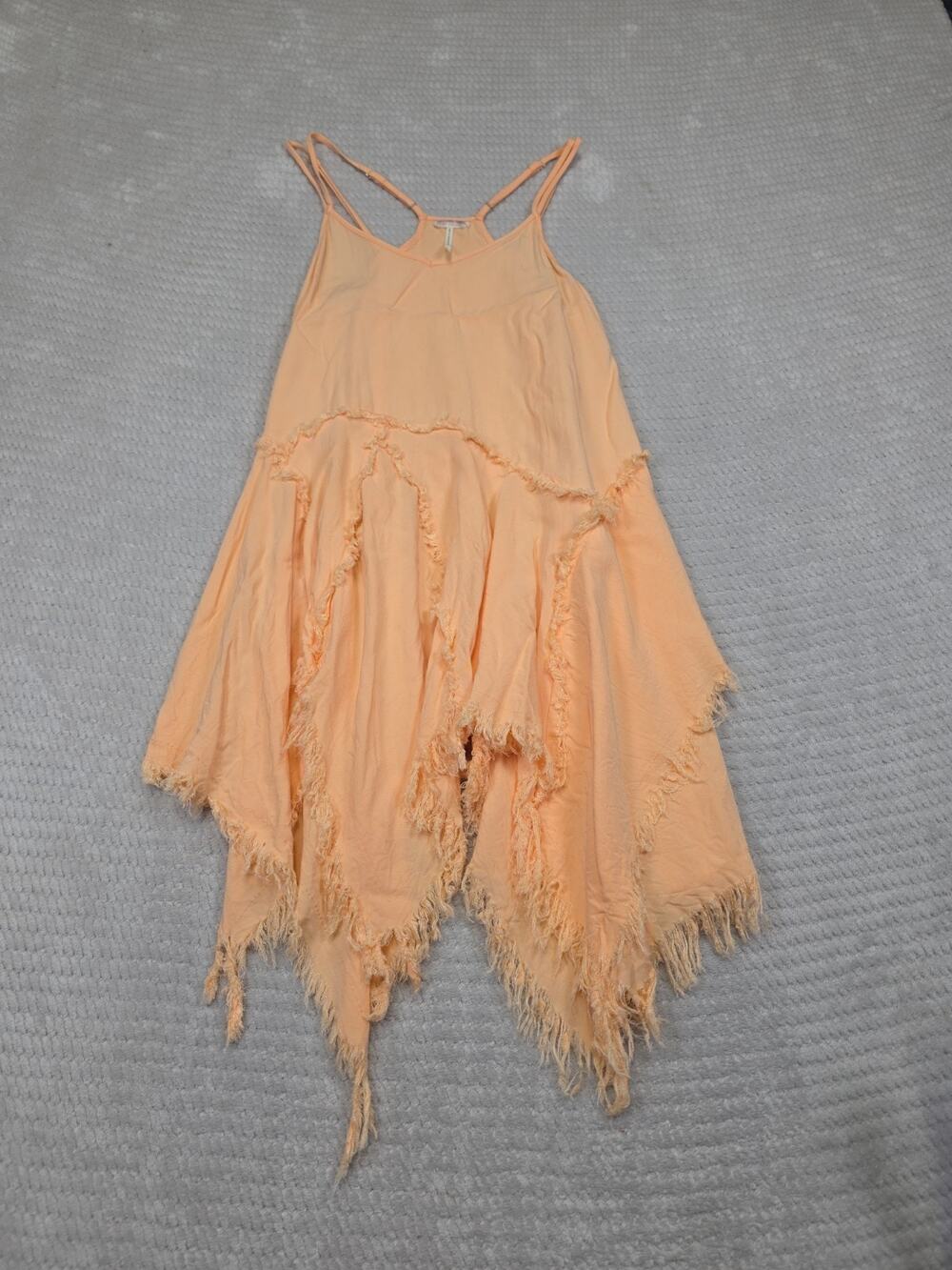 Intimately Free People Dress Womens XS Tattered Up Slip Dress Boho Fairy Orange